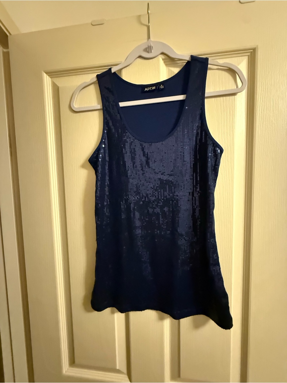 Apt. 9 Navy Sequin Scoop Neck Tank